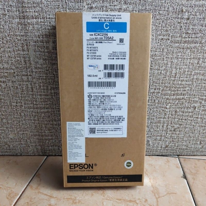 Tinta Epson T05A2 Cyan For WorkForce - C878R, C879R Series