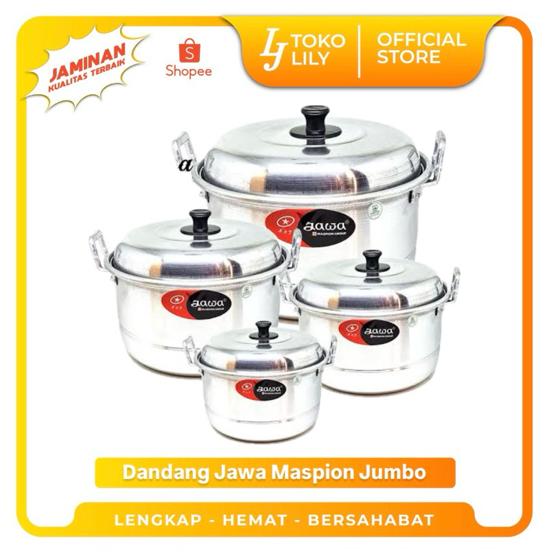 Dandang Jawa Panci Kukusan Besar Maspion 33-50cm