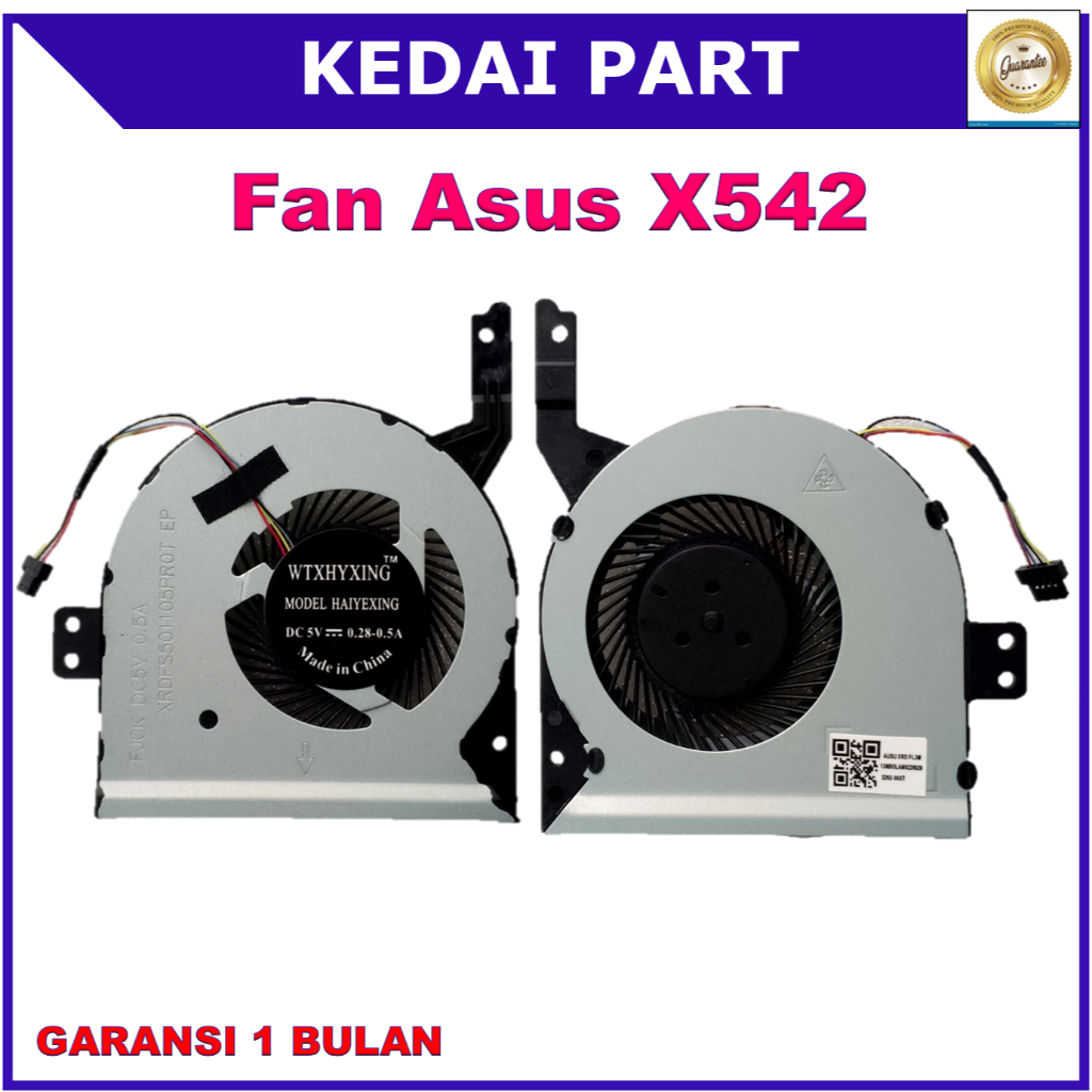 Kipas Fan Asus X542 FL8000 FL8000U FL8000UF FL8000UN FL8000UQ A580 A580U F580U