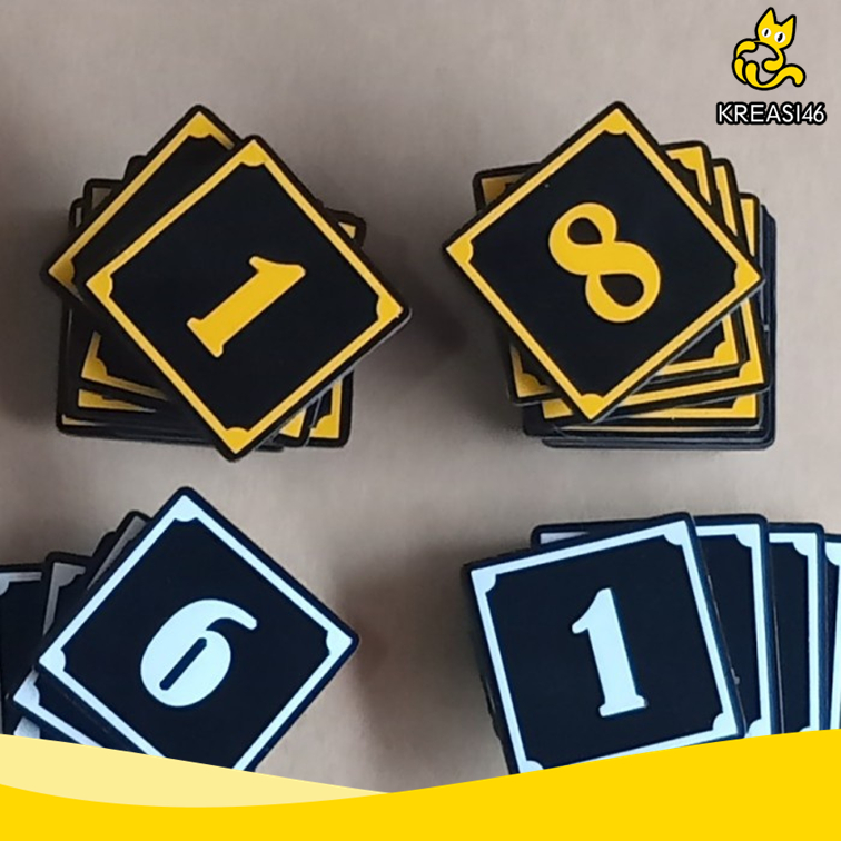 

1PCS NOMOR KAMAR AKRILIK TULISAN NOMOR UKURAN 5CM DAN 9CM