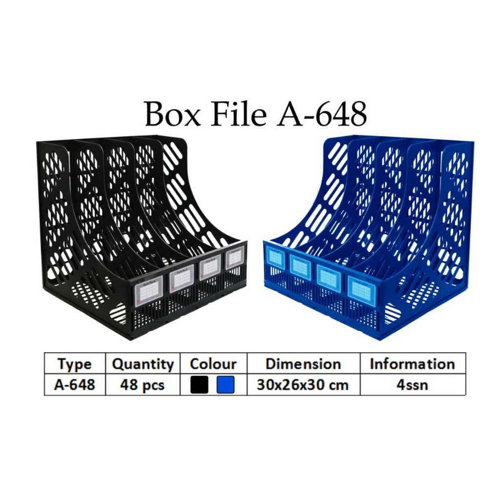 

Box File Plastik Magazine 4 Sekat Susun A-648