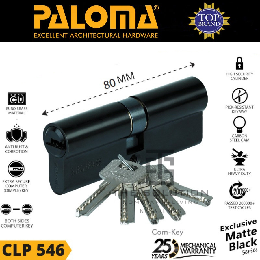 Silinder Anak Kunci Pintu Rumah Double Cylinder Ukuran 80MM PALOMA CLP 546 Anti Karat