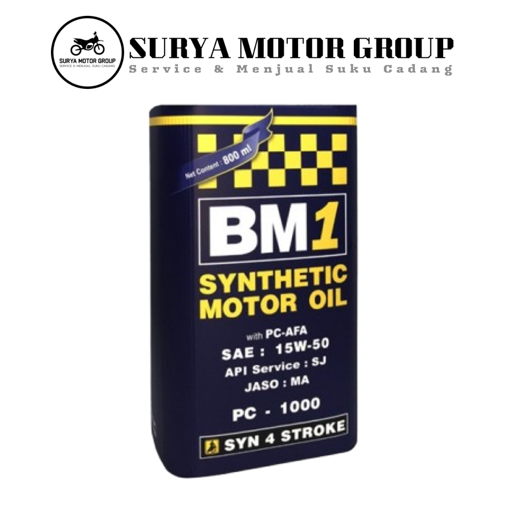 Jual Oli mesin Motor bebek matic sport BM1 SAE 15W 50 PC 15W-50 PC 1000 4T 800 ml liter 0,8 L Asli