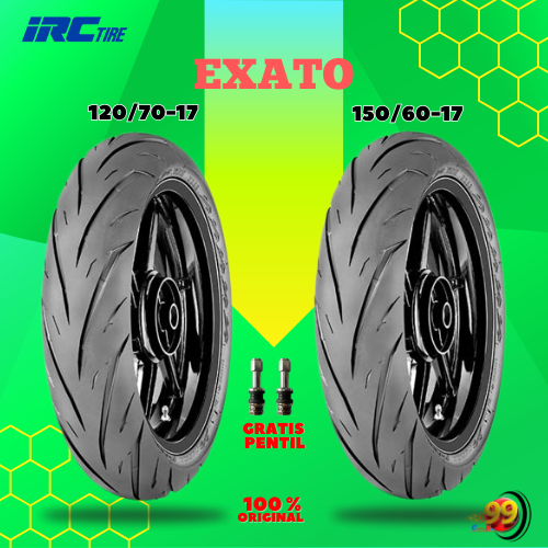 Paket Ban Motor Sport - Supermoto IRC EXATO 120/70 + 150/60 Ring 17 Tubeless