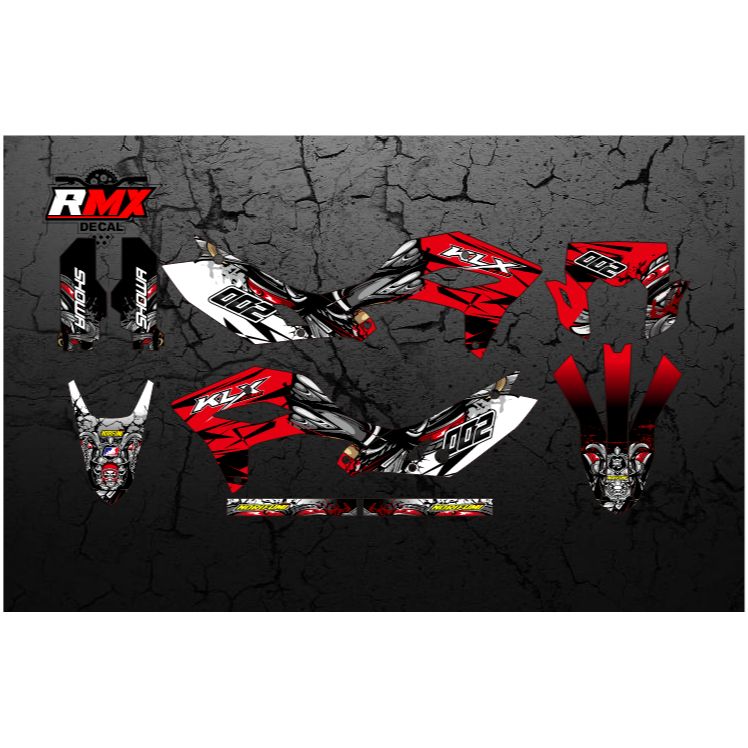 DECAL KLX 230 SM 2024 FULLBODY (002) DEKAL STIKER KLX 230 R S SE 2025 HITAM HIJAU, MERAH, KUNING, BI
