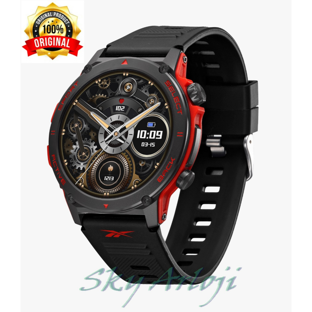 REEBOK RV-MTI-G0-PRIB-BB Smartwatch Jam Tangan Pria-Hitam Merah
