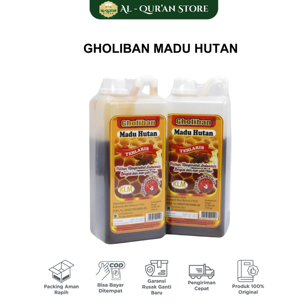 

Goliban Isi 1kg Madu Murni Asli 100% Honey Hutan Gholiban Kalimantan Minuman Kesehatan