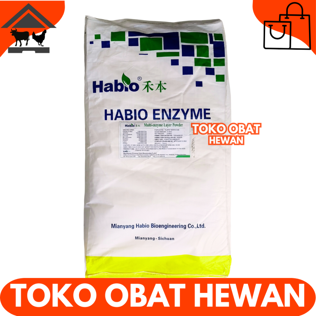 HABIO MULTIENZIM - Enzim Enzyme Komplit Campur Pakan Ternak Ayam Sapi Kambing Bebek Babi