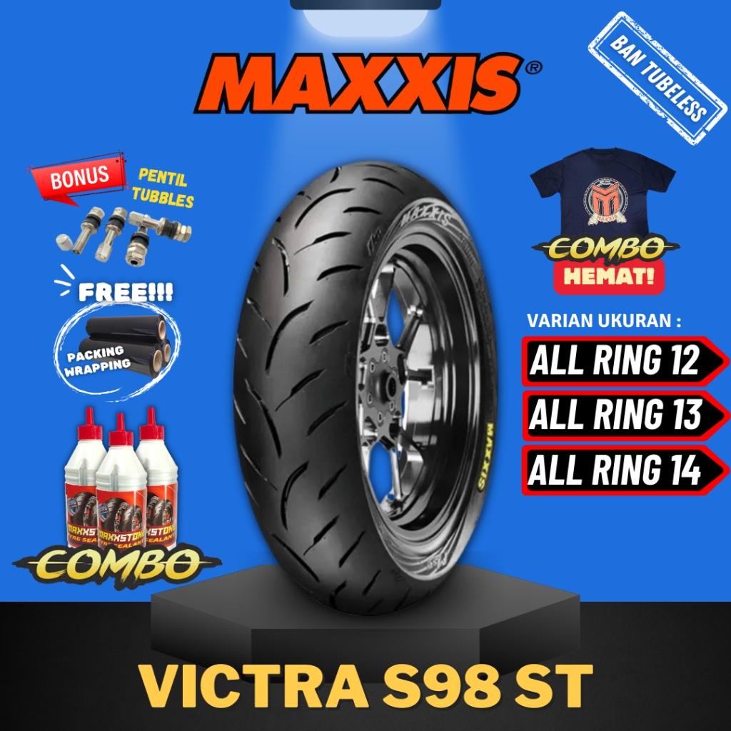 [READY COD] BAN MAXXIS VICTRA RING 12 / RING 13 / RING 14 TUBELESS (70/90 - 80/90 - 90/90 - 110/70 -