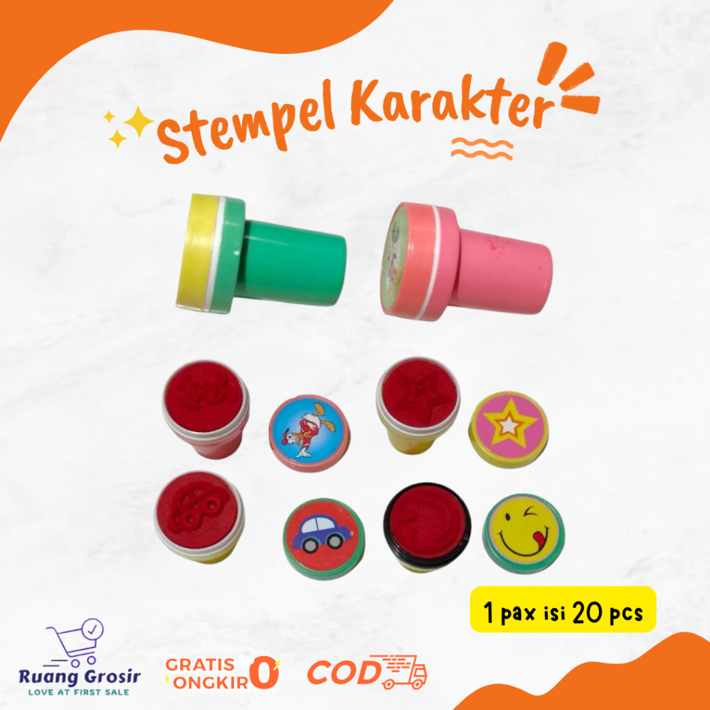 

Stempel Karakter Grosir isi 20 pcs