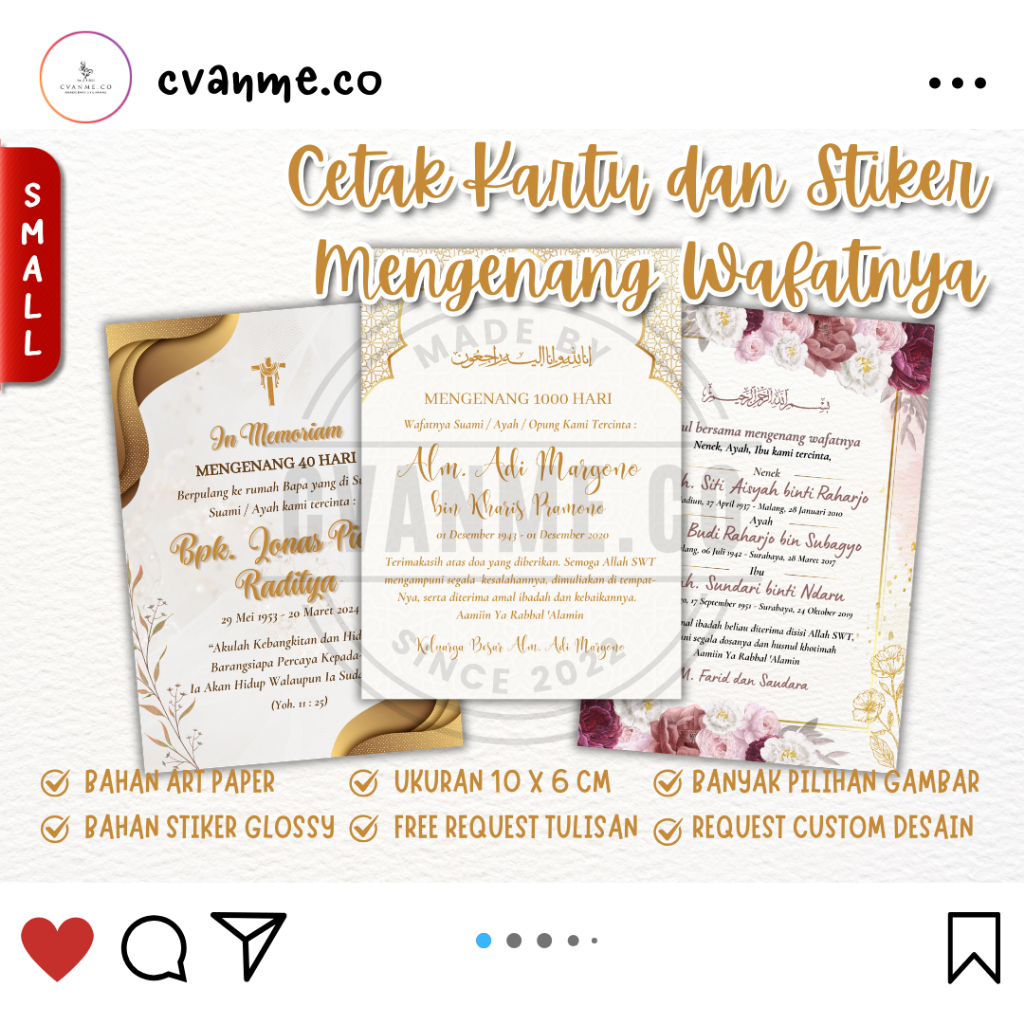 

Size S - Cetak Stiker Mengenang 40 | 100 | 1000 Hari Wafatnya | 1 | 2 | 3 Tahun Wafatnya Custom Stiker Mengenang Wafatnya | Jilid III