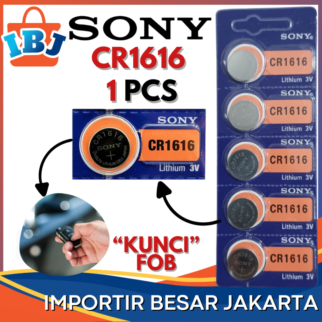 HARGA GROSIR 1 PCS Baterai  Remot Remote Mobil PAJERO 1616 CR1616 Original Sony Baterai Remot Remote