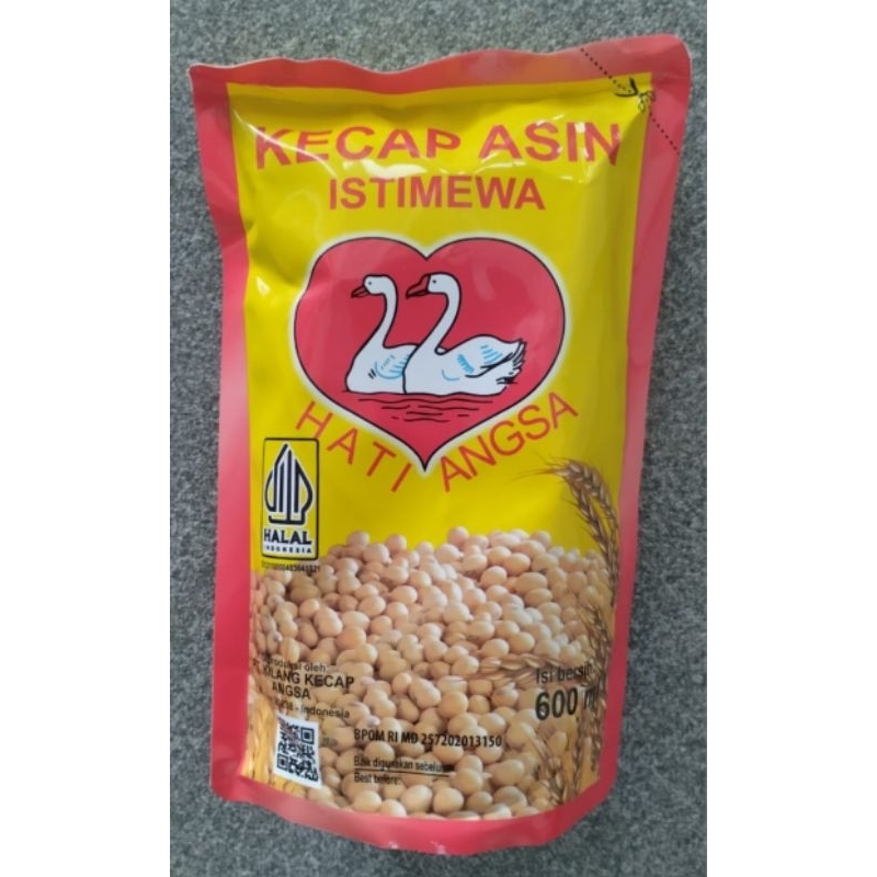

Kecap Asin Cap Hati Angsa 600 ml 1 Lusin Dus isi 12 Pouch / Bungkus Asli Medan