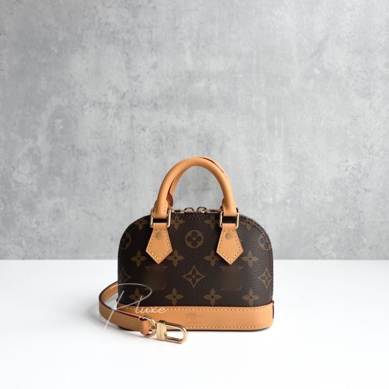 [Ready Stock] Tas Wanita RoyaleLuxe Nano Alma Bag in Monogram Canvas GHW