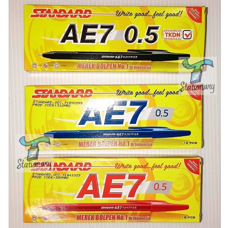 

Bolpoin / Pulpen STANDARD AE7 / 0.5mm (Minim Beli Per 4 pcs).