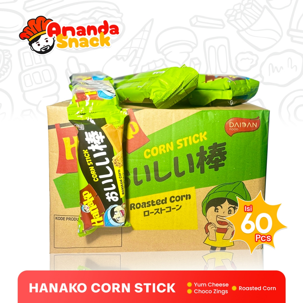 

(1 DUS) Hanako Corn Stick isi 60 Pcs / Hanako Stick / Momogi