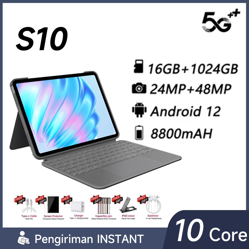 【Freeware Mouse Keyboard Case】Tablet android S10 11.6inch+S11D 10.1inch (16GB+1024GB)Screen Tablet A