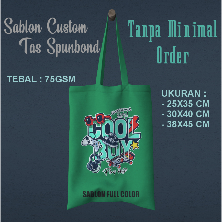 

Goodie Bag Tas Spunbond Tali Sablon Custom