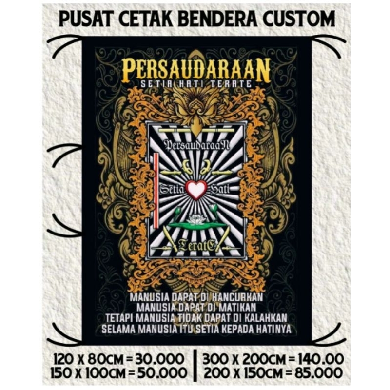 READY STOK + FREE STICKER SH, BENDERA PSHT, GIANTFLAG PSHT, BANNER SPANDUK KAIN SH PSHT PUSAT MADIUN