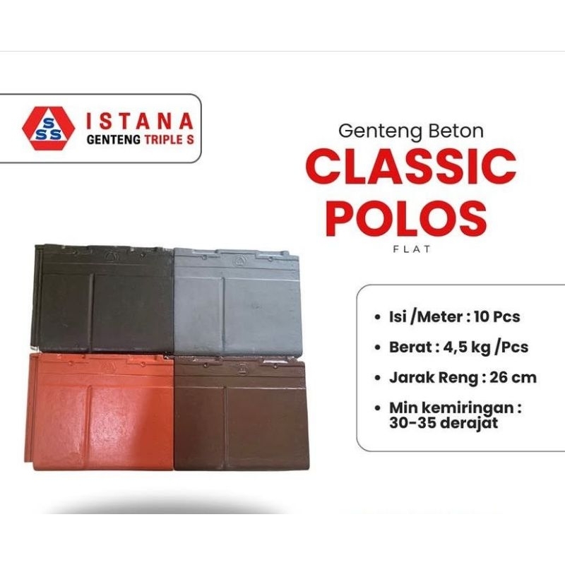 Genteng Flat Beton Triple S Classic