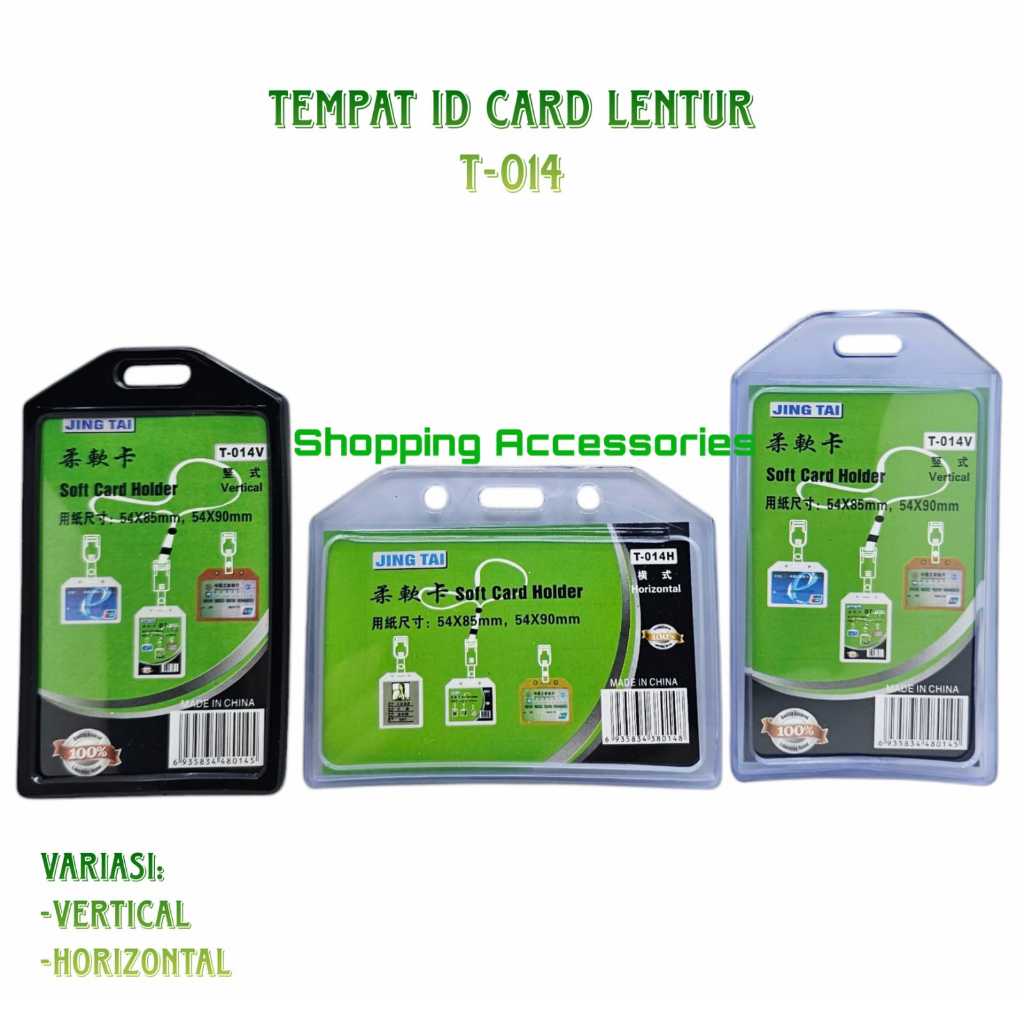 

KOTAK ID CARD TEMPAT ID CARD SOFT CARD HOLDER KARET LENTUR CLEAR