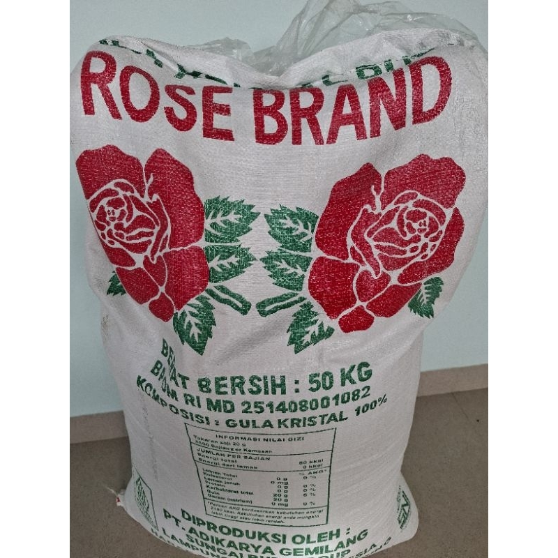 

gula tebu rose brand 50 kg
