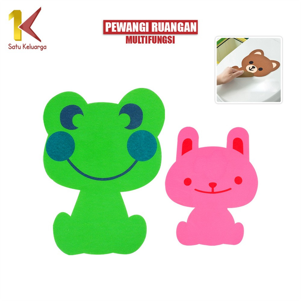 Satu Keluarga Sticker Pewangi Toilet Karakter Serbaguna C922 Stiker Pengharum Closet WC Kamar Mandi 