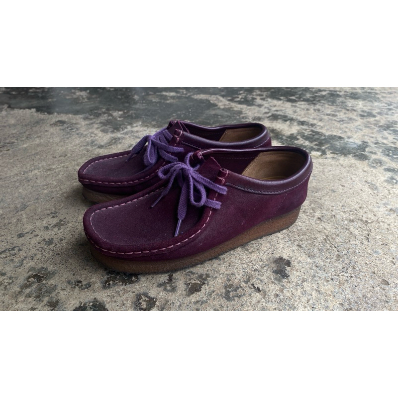 Clarks Wallabee purple suede