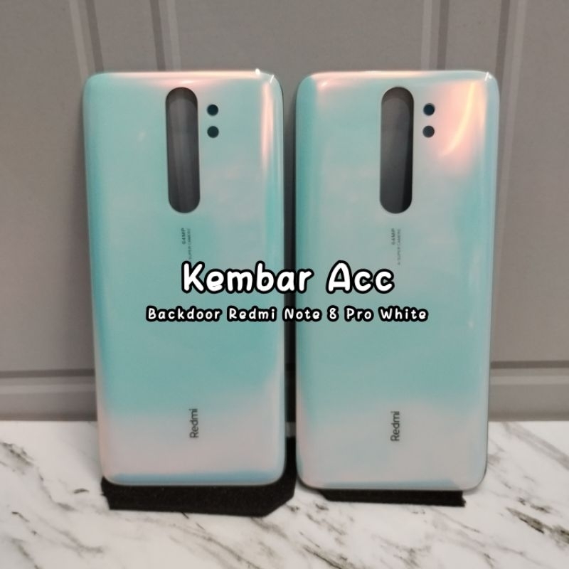 Backcover tutup belakang baterai backdoor xiomi Redmi Note 8 Pro Putih