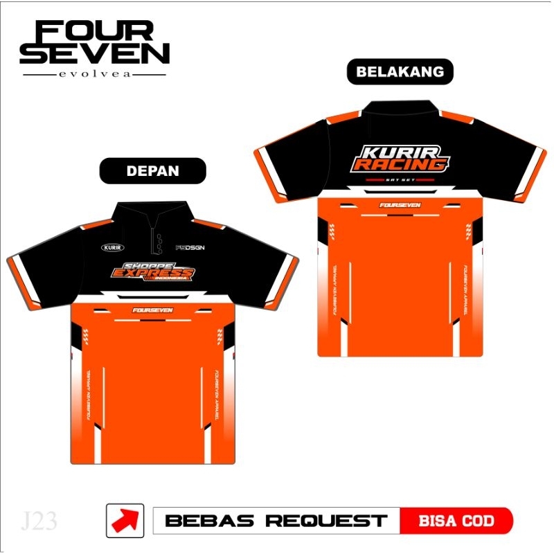Jersey kurir racing jersey full printing jersey shopee express kaos jersey pria wanita unisex