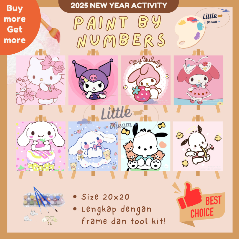 

PAINT BY NUMBER 20X20 Canvas Painting Kit