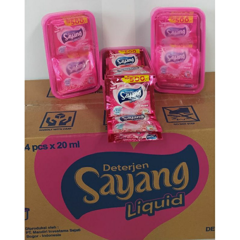 Detergent Sayang Liquid isi 24 sachet free box