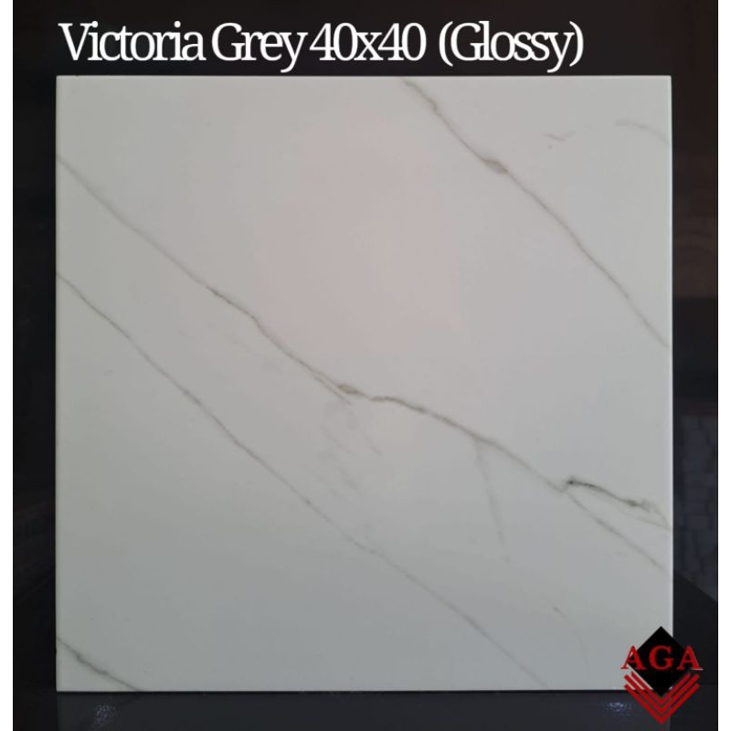 KERAMIK LANTAI 40X40 VICTORIA GREY (GLOSSY)