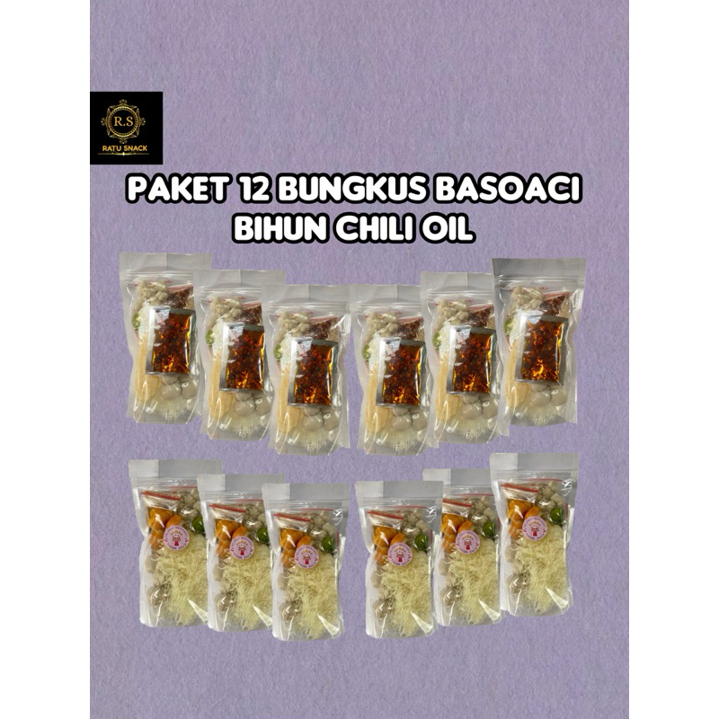

12 BUNGKUS BOCIHUN (BasoAci Bihun) CHILI OIL