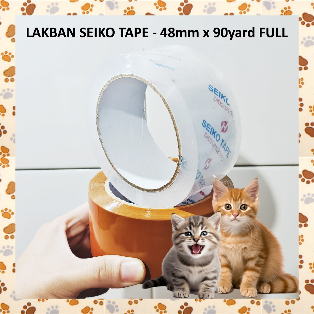 

Lakban Isolasi Plakban SEIKO Tape 90 Yard FULL 48 MM Murah Ekonomis Bening Cokelat Panjang Tebal Kuat C38OPN