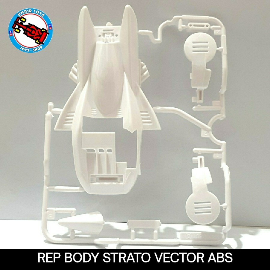 Tamiya Body Strato Vector ABS / Rep body tamiya strato vector white / Putih bahan abs