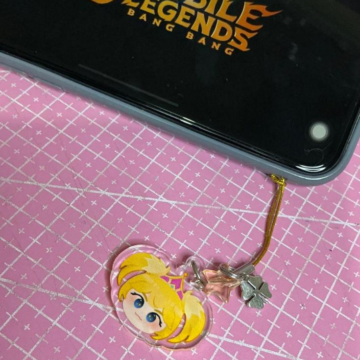Phone Strap Mobile Legends Lylia Collector Akrilik 3cm Gantungan Hp Manik Beads Charm
