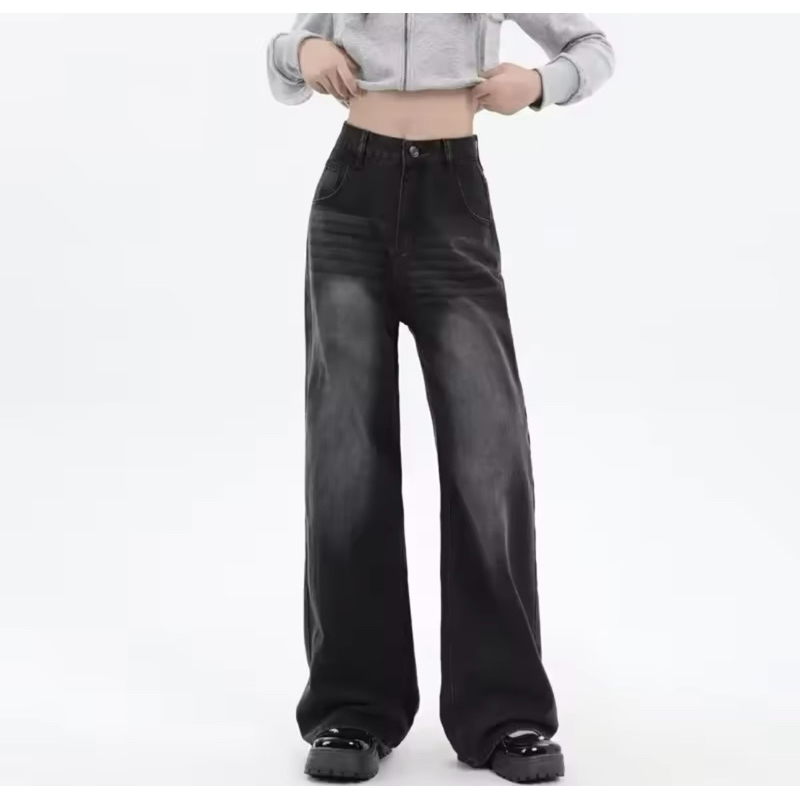 LVidaJeans Celana Jeans Baggy Highwaist Kulot Loose Jeans Retro 2501