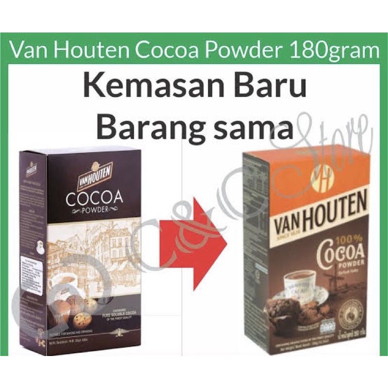 

coklat bubuk Van Houten 180 gram