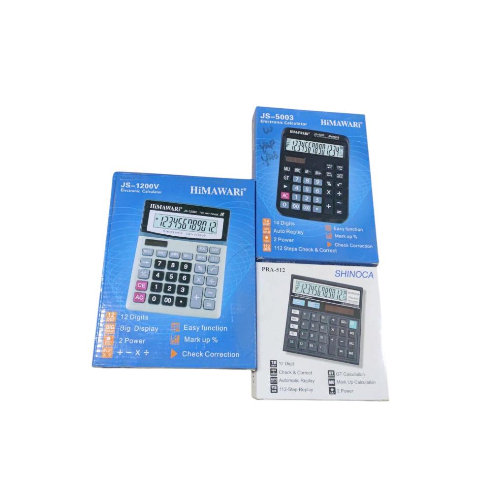 

Kalkulator Elektronik / Digital, HIMAWARI JS-5003 / JS-1200V / SHINOCA PRA-512