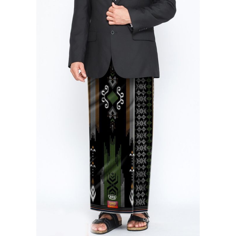 Sarung BHS Infinity motif PKD hitam