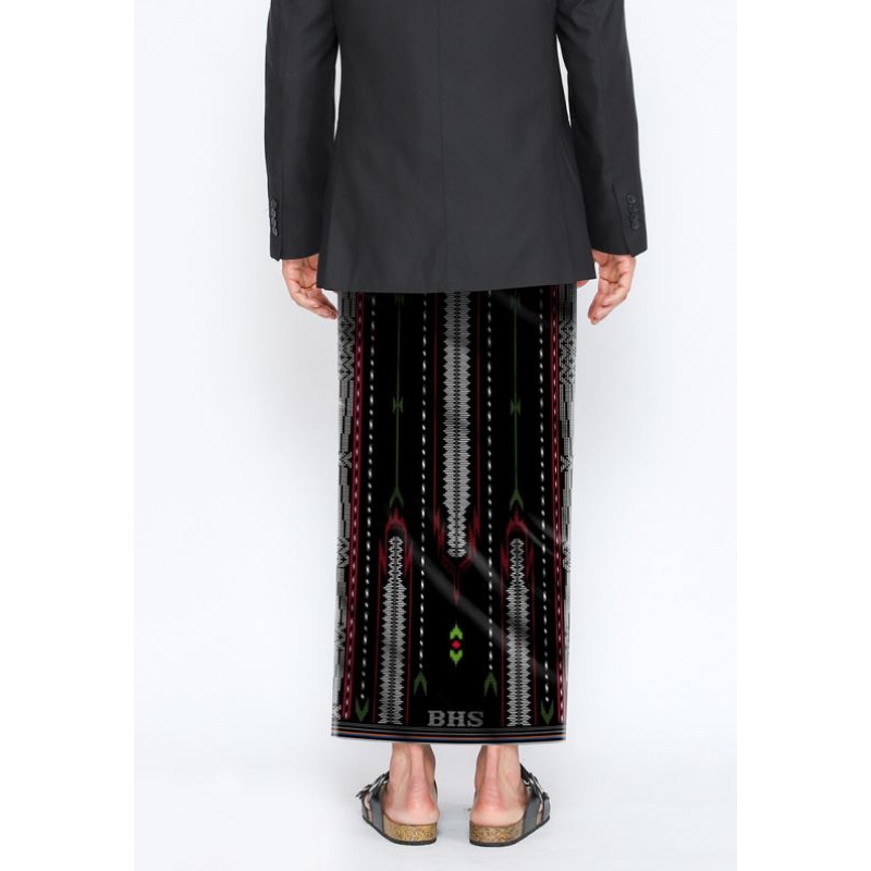 Sarung BHS Infinity motif PKB hitam