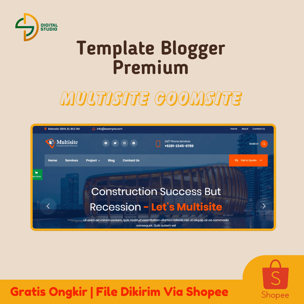 Template Blogger Premium Multisite Responsive Goomsite