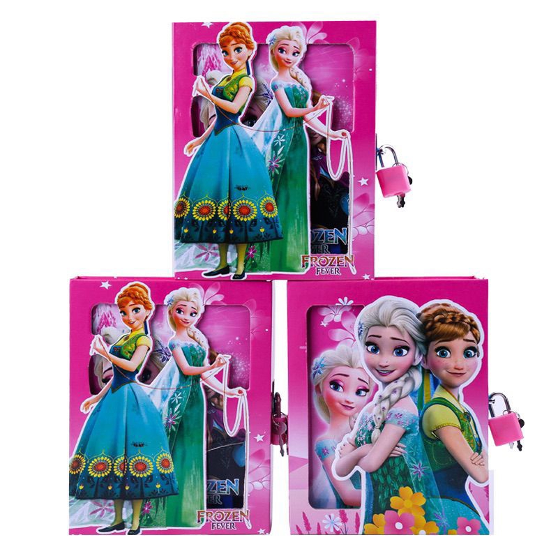 Diary book kunci gembok frozen(per pcs)