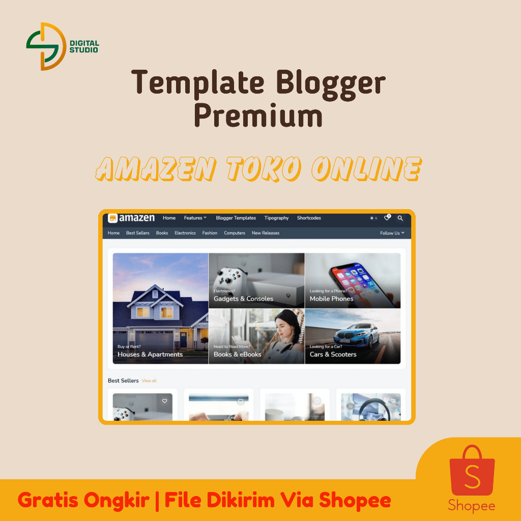 Template Blogger Premium Amazen Toko Online