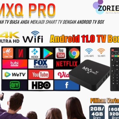 KI3 ZORIES Mxq Pro Android Tv Box Wifi 4G32G Bluetooth Dital Stb Tv Box Smart Tv 4K Ultra Hd Android