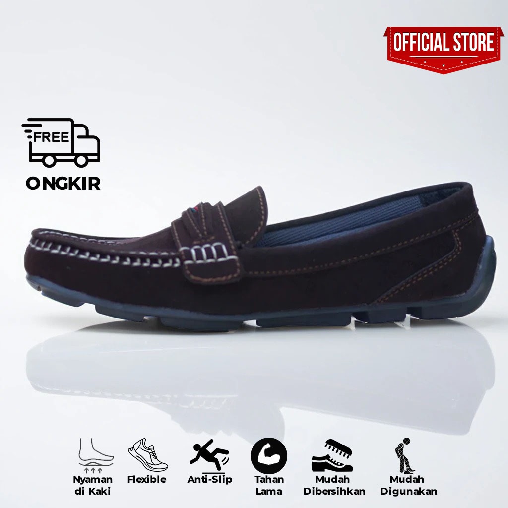 (SANITEC) SEPATU MOCCASINS LOAFERS SLIP ON PRIA KEREN MURAH TERBARU 2021 BERKUALITAS BERGARANSI (Sep