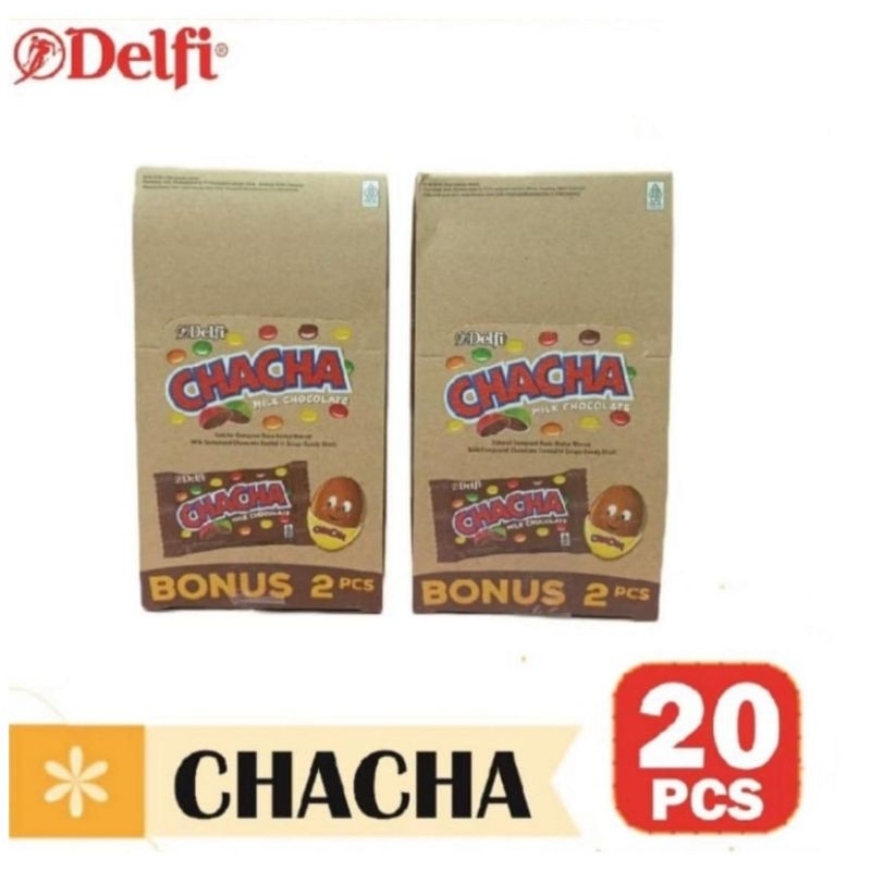 

[ HALAL ] DELFI CHA CHA BOX CHA CHA MILK CHOCOLATE CHA CHA PEANUT MILK CHOCOLATE ISI 2RENCENG BONUS 2PCS