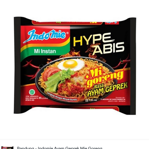 

Indomie Ayam Geprek Mie Goreng Instan Goreng [85 g]