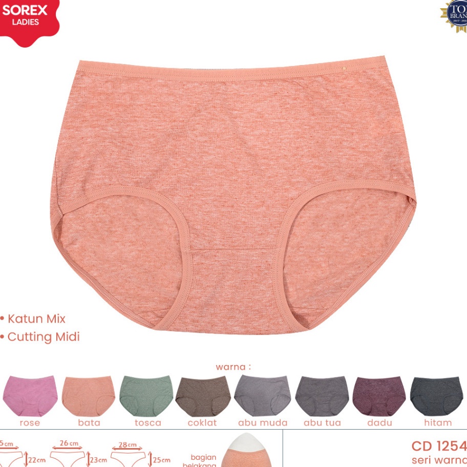 Sorex CD Basic Wanita Midi Katun Mix CD 1254